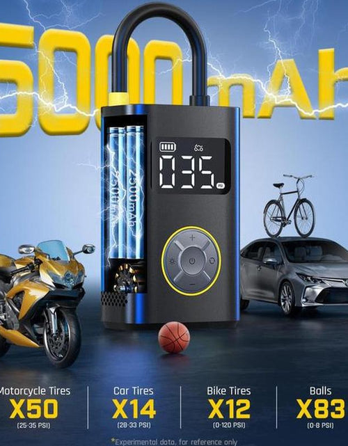 Load image into Gallery viewer, Portable Tire Inflator: Smart ON/OFF Hose Design
